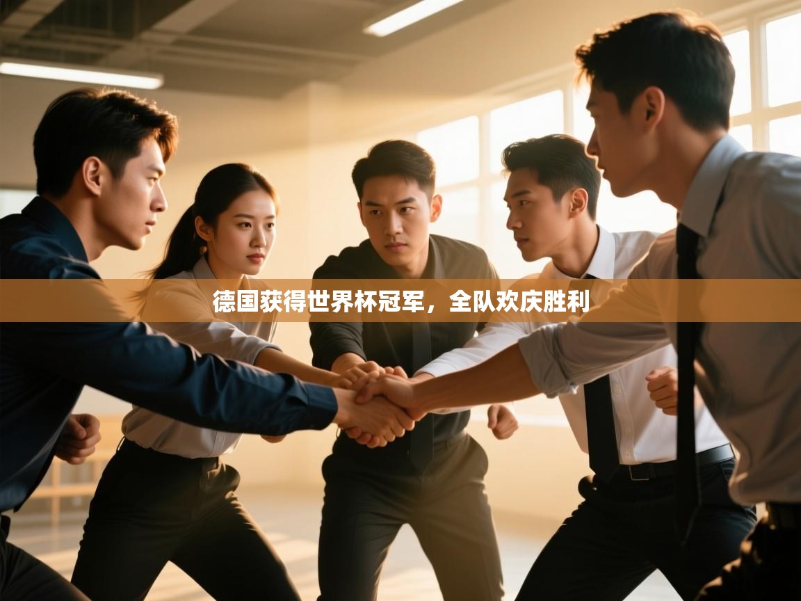 德国获得世界杯冠军，全队欢庆胜利